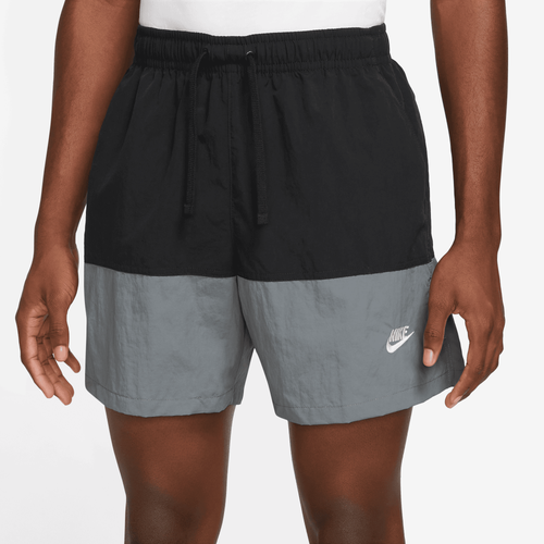 

Nike Mens Nike Club+ Colorblock Woven Shorts - Mens Black/Smoke Grey/White Size S