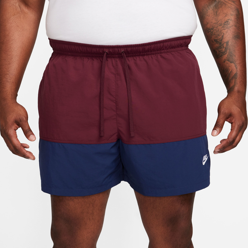 

Nike Mens Nike Club+ Colorblock Woven Shorts - Mens Midnight Navy/Night Maroon/White Size L