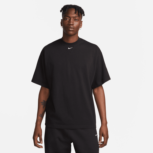 

Nike Mens Nike Solo Swoosh Short Sleeve Heavyweight Top - Mens White/Black Size S