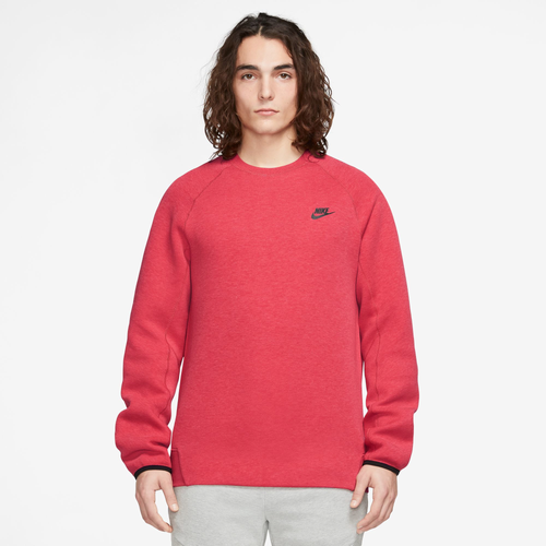 

Nike Mens Nike Tech Fleece Crew - Mens Lt Univ Red Htr/Black Size S