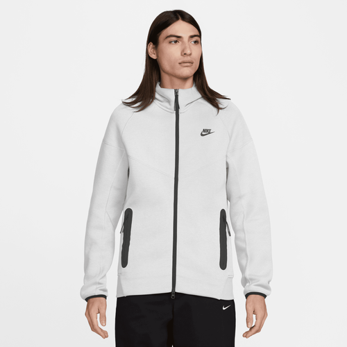 Shop Nike Mens  Tech Fleece Full-zip Hoodie In Black/birch Heather