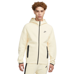 Men's - Nike Tech Fleece Full-Zip Hoodie - Black/Coconut Milk