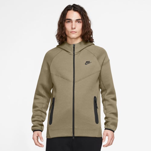 MENS - Nike Tech Fleece Full-Zip Hoodie - Neutral Olive/Black