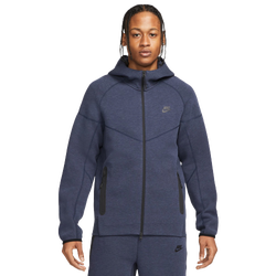 Men's - Nike Tech Fleece Full-Zip Hoodie - Navy/Black