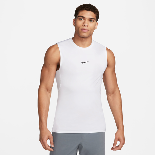 

Nike Mens Nike Dri-FIT Slim Top Sleeveless - Mens White/Black Size L