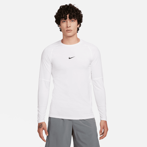 

Nike Mens Nike Dri-FIT Slim Top Long Sleeve - Mens White/Black Size M