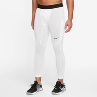 Nike Youth Girls Pro Capri Leggings in Carbon Heather/White
