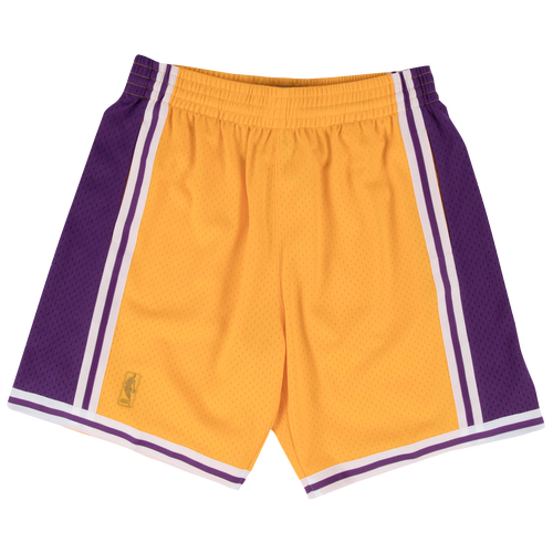 

Mitchell & Ness Mens Mitchell & Ness Lakers Swingman Shorts - Mens Light Gold Size XXL