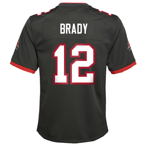 Youth Tampa Bay Buccaneers Tom Brady Nike Pewter Alternate Game Jersey