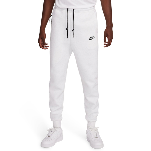 Shop Nike Mens  Tech Fleece Joggers In Birch Heather/black