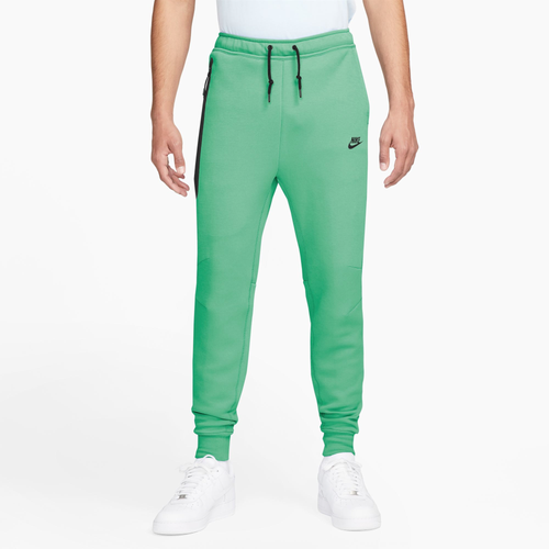 Shop Nike Mens  Tech Fleece Joggers In Sprinig Green/black