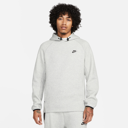 Shop Nike Mens  Tech Fleece Pullover Hoodie In Grey/black