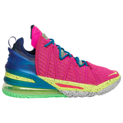 Men's - Nike LeBron 18 - Pink Prime/Multi/Blue
