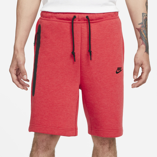 

Nike Mens Nike Tech Fleece Shorts - Mens Black/Light University Red Size M