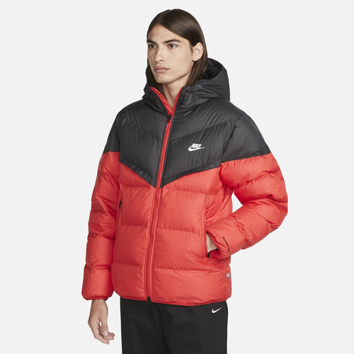 

Nike Mens Nike SF Water Resistant PL Filled Hooded Jacket - Mens Black/Red Size M