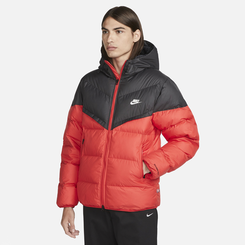 Nike Mens  Sf Water Resistant Pl Filled Hooded Jacket In Black/red