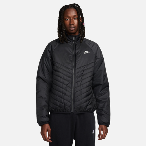 Shop Nike Mens  Thermore Fill Midweight Puffer Jacket In White/black