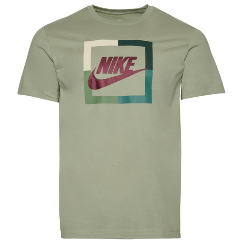  - Nike Futura Block T-Shirt - Jade/Team Red Coconut
