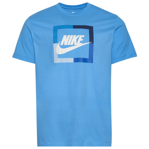 MENS - Nike Futura Block T-Shirt - Carolina/White