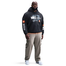 Men's - Nike Club Futura OS Pullover Hoodie - Off Noir/Multi