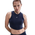 Nike Essential Rib Crop Tank - Women's Sail/Midnight Navy