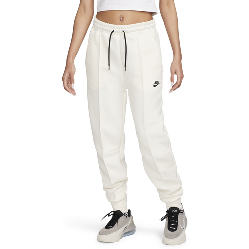 

Nike Womens Nike NSW Tech Fleece MR Joggers - Womens Pale Ivory/Black Size M