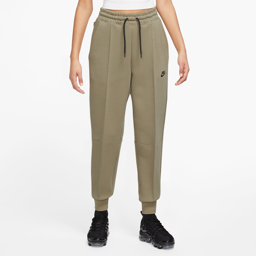 

Nike Womens Nike NSW Tech Fleece MR Joggers - Womens Neutral Olive/Black Size M