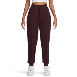 Women's - Nike NSW Tech Fleece MR Joggers - Black/Burgundy Crush