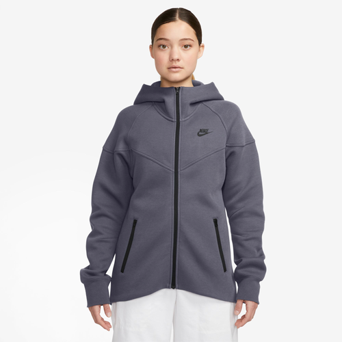 Nike Womens  Nsw Tech Fleece Wr Full-zip Hoodie In Gray/black