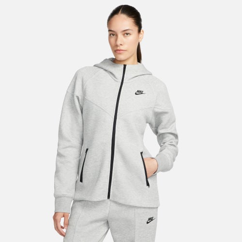 

Nike Womens Nike NSW Tech Fleece WR Full-Zip Hoodie - Womens Grey/Black Size M