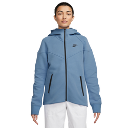 Women's - Nike Tech Fleece Full ZIP Hoodie - Blue/Black