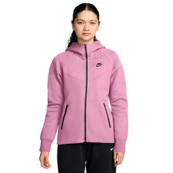 Women's - Nike Tech Fleece Full ZIP Hoodie - Black/Pink