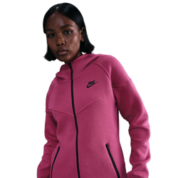 Women's - Nike NSW Tech Fleece WR Full-Zip Hoodie - Sweet Beet/Black