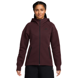 Women's - Nike NSW Tech Fleece WR Full-Zip Hoodie - Burgundy Crush/Black
