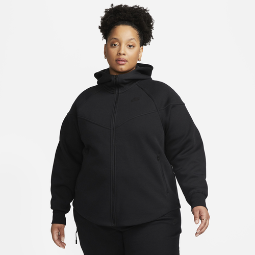 

Nike Plus Tech Fleece WR FZ Hoodie - Womens Black/White Size 1X