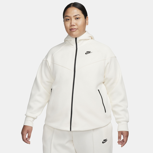 

Nike Plus Tech Fleece WR FZ Hoodie - Womens Black/Pale Ivory Size 1X