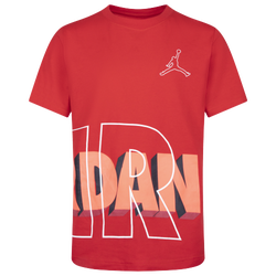 Boys' Grade School - Jordan Around The Back T-Shirt - Red/White