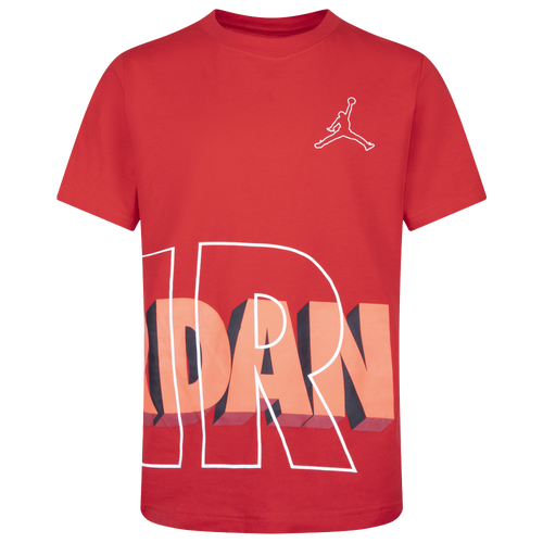 

Boys Jordan Jordan Around The Back T-Shirt - Boys' Grade School Red/White Size M