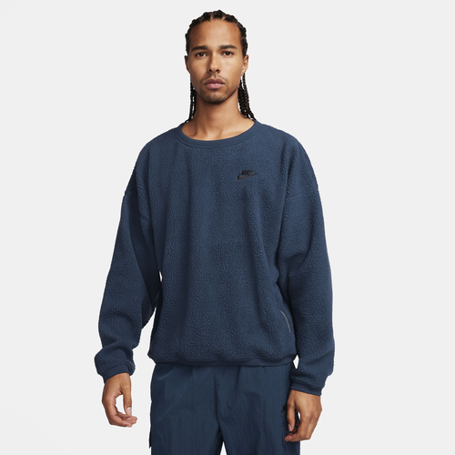 

Nike Club Plus Sherpa Winter Crew - Mens Midnight Navy/Black Size S