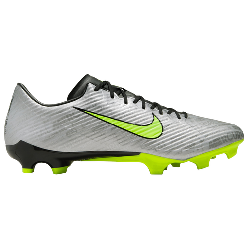 

Nike Mens Nike Zoom Vapor 15 Academy FG/MG - Mens Soccer Shoes Metallic Silver/Black/Volt Size 13.0