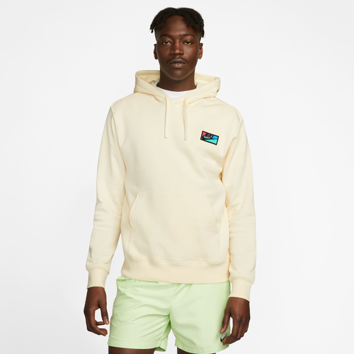 Shop Nike Mens  Club+ Patch Gx Basketball Pullover Hoodie In Coconut Milk/coconut Milk