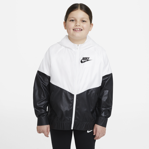 

Girls Nike Nike Windrunner Jacket - Girls' Grade School White/Black Size S