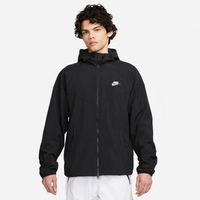 Men's - Nike Water Resistant Woven Winter Hooded Jacket - White/Black