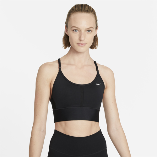 Nike Swoosh Luxe Dri-fit Sports Bra In Black