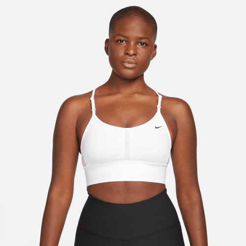 Nike Swoosh Racerback Bra In Baby Blue