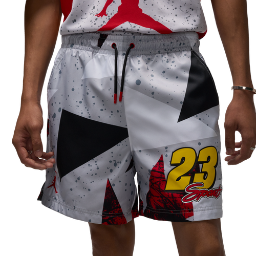 MENS - Jordan Essentials Motorsport Poolside 5 Inch Shorts - Fire Red/Cement
