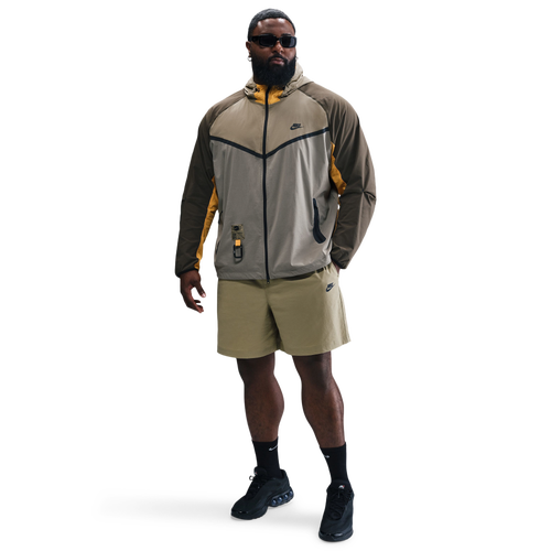  - Nike Tech Woven Full Zip Trek Jacket - Tan/Gold Black