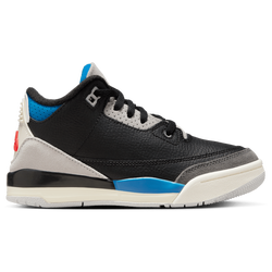 Boys' Preschool - Jordan Retro 3 OG - Black/Chile Red/Neutral Grey