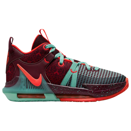 

Boys Nike Nike Lebron Witness VII SE - Boys' Grade School Basketball Shoe Night Maroon/Emerald Rise/Crimson Size 05.5