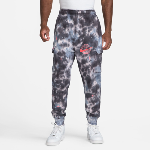 Navy Tie-Dye Cargo Pants